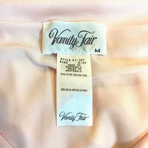 Vanity Fair Vintage Pink Nightgown Robe Size Medium - Picture 6 of 6